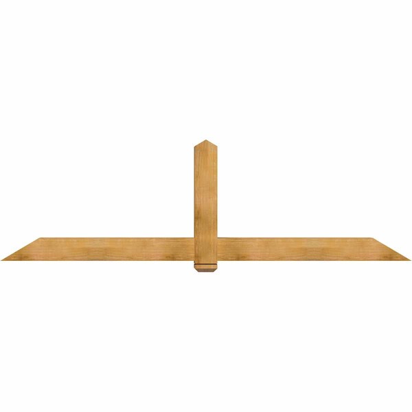 Ekena Millwork Eugene Rough Sawn Timber Gable Bracket, Western Red Cedar, 108"W x 31 1/2"H x 6"D x 6"F, 7/12 Pitch GBW108X31X0606EUG00RWR - main
